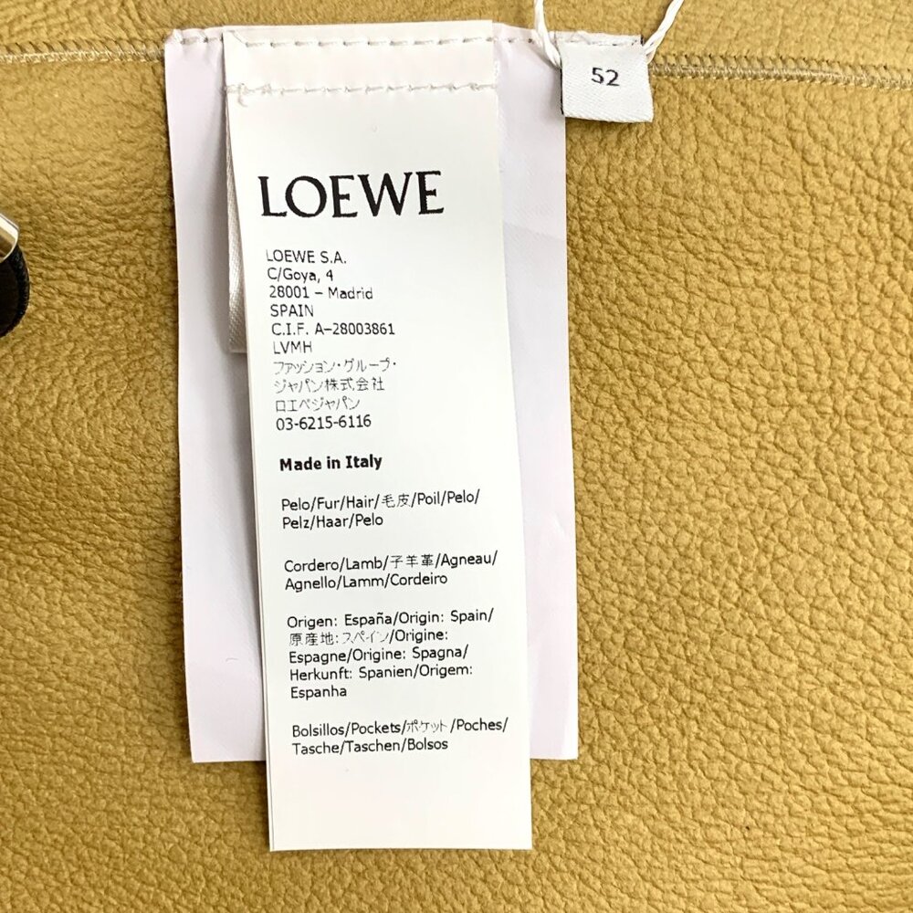 Loewe Beige Shearling-Lined Leather Jacket View 6